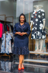Elegant navy blue dress